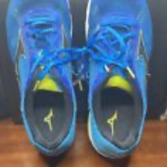 Mizuno Wave Sayonara 3 Running Training Performance Shoes Blue Yellow Womens 12 - Picture 6 of 6